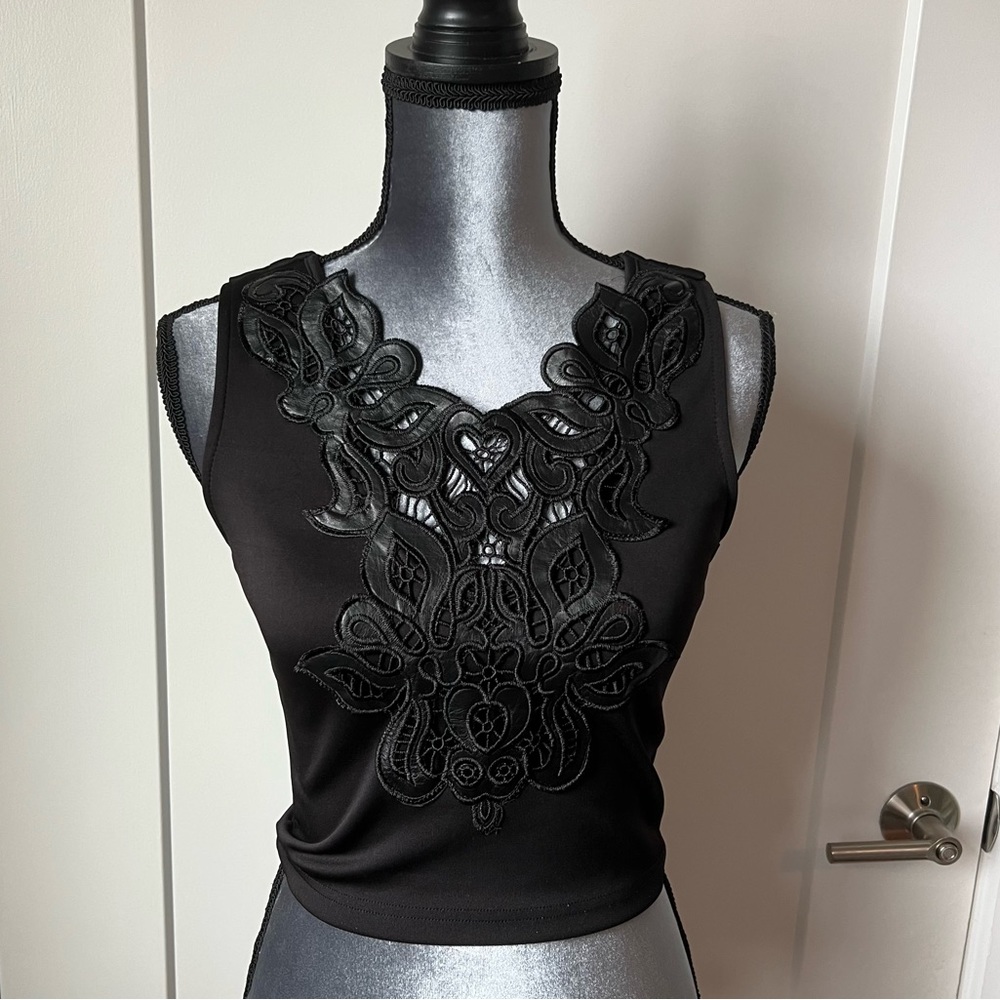 Alt B cutout zip up black crop top